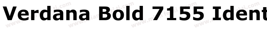Verdana Bold 7155 Identity H字体转换